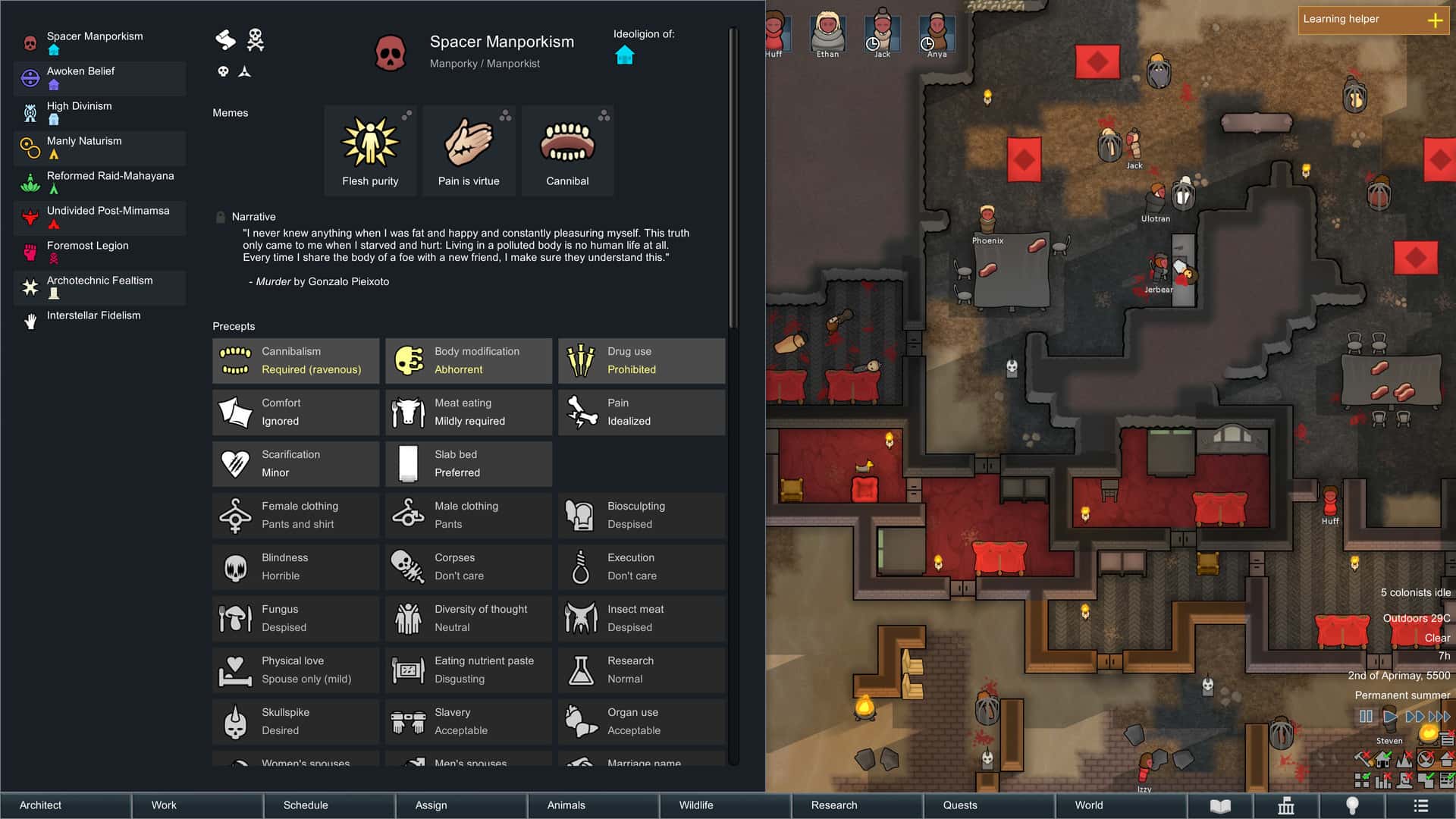 #3. RimWorld - Ideology (GOG) بواسطة: Ludeon Studios