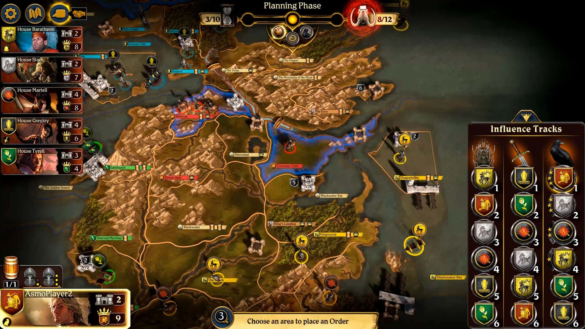 #6. A Game of Thrones: The Board Game (GOG) โดย: Twin Sails Interactive