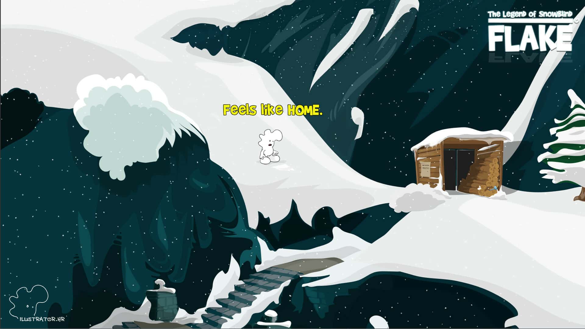 #1. FLAKE The Legend of Snowblind Demo (GOG) Bởi: Ilustrator.hr