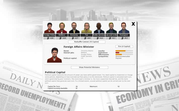 #5. Democracy 3: Social Engineering (GOG) Podle: Positech Games