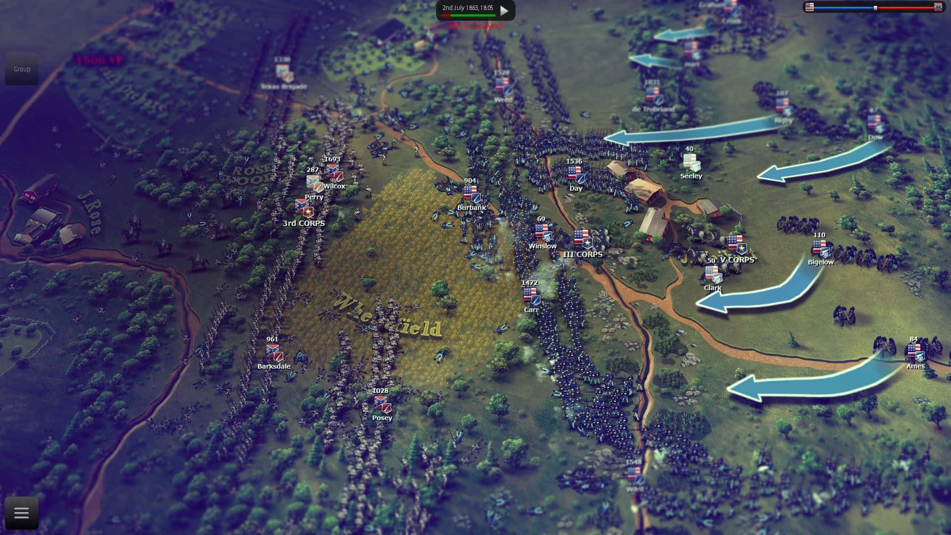 #5. Ultimate General: Gettysburg (GOG) 由: Game-Labs