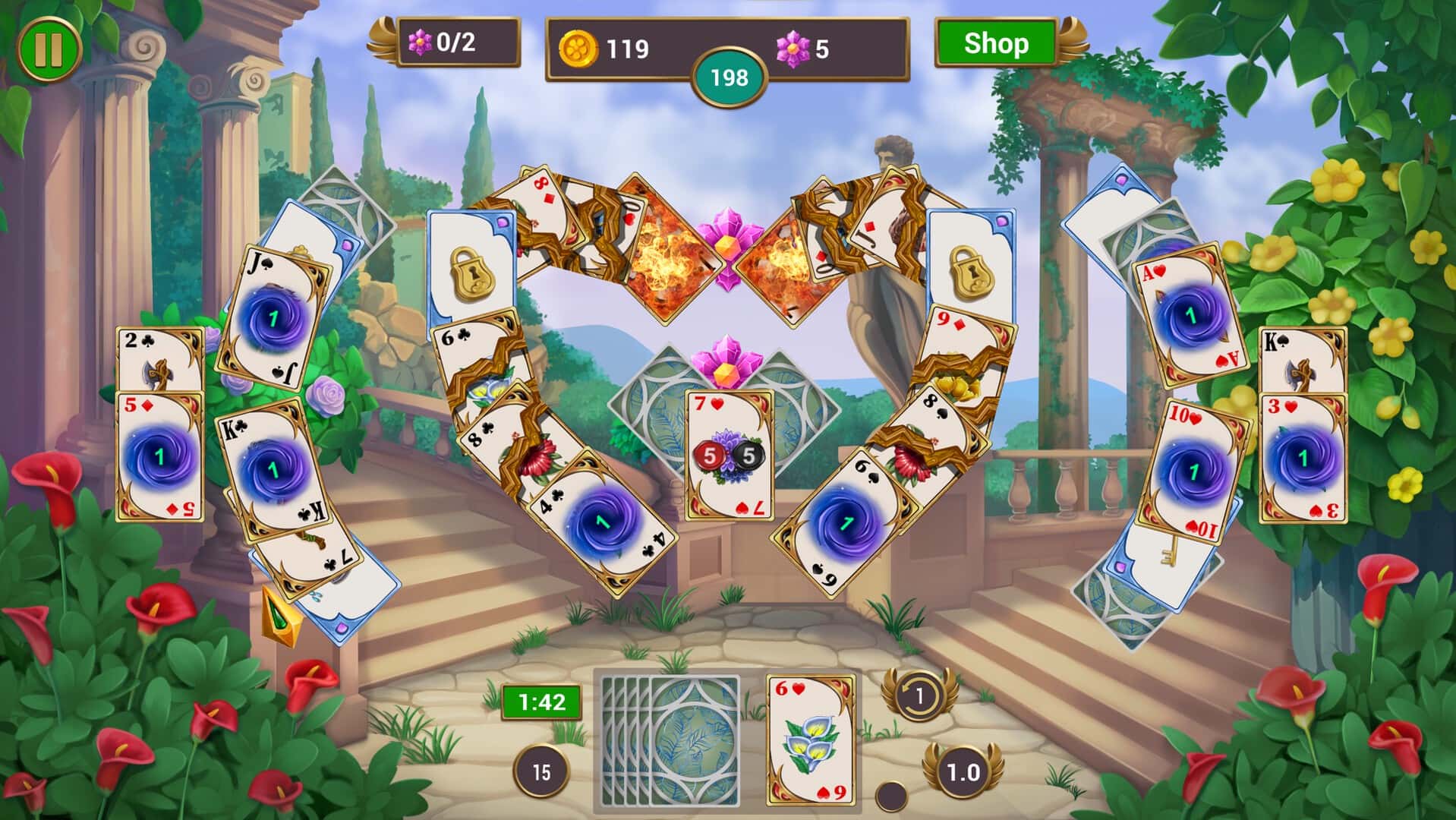 #9. Solitaire Quest: Garden Story (GOG) Podle: Playzzy Games