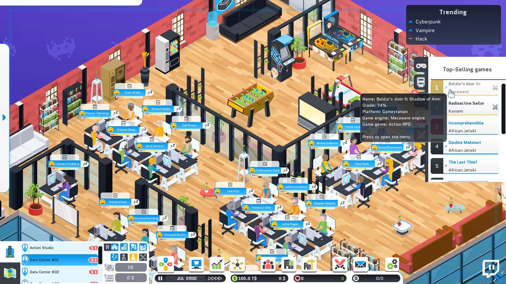 #1. City Game Studio: a tycoon about game dev (GOG) 由: Binogure Studio