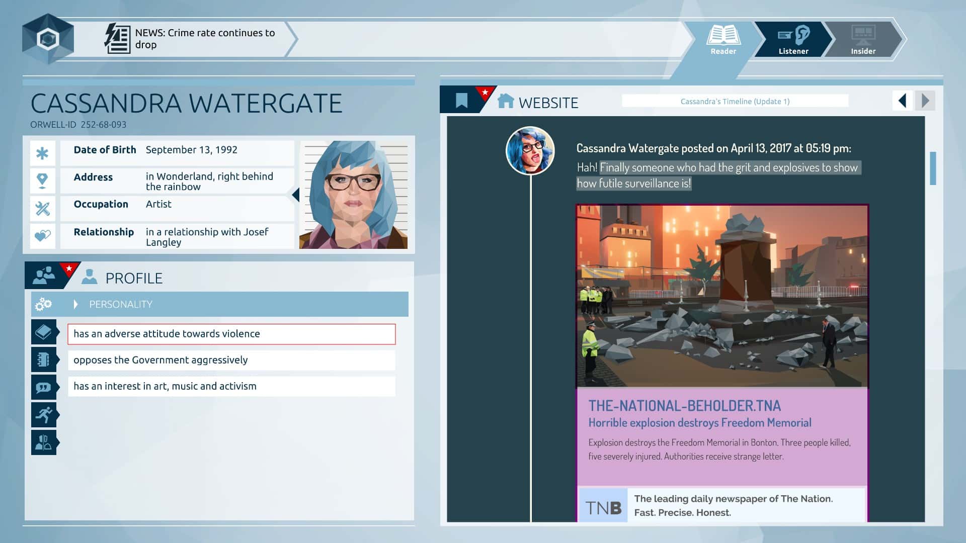 #6. Orwell (GOG) 由: Daedalic Entertainment