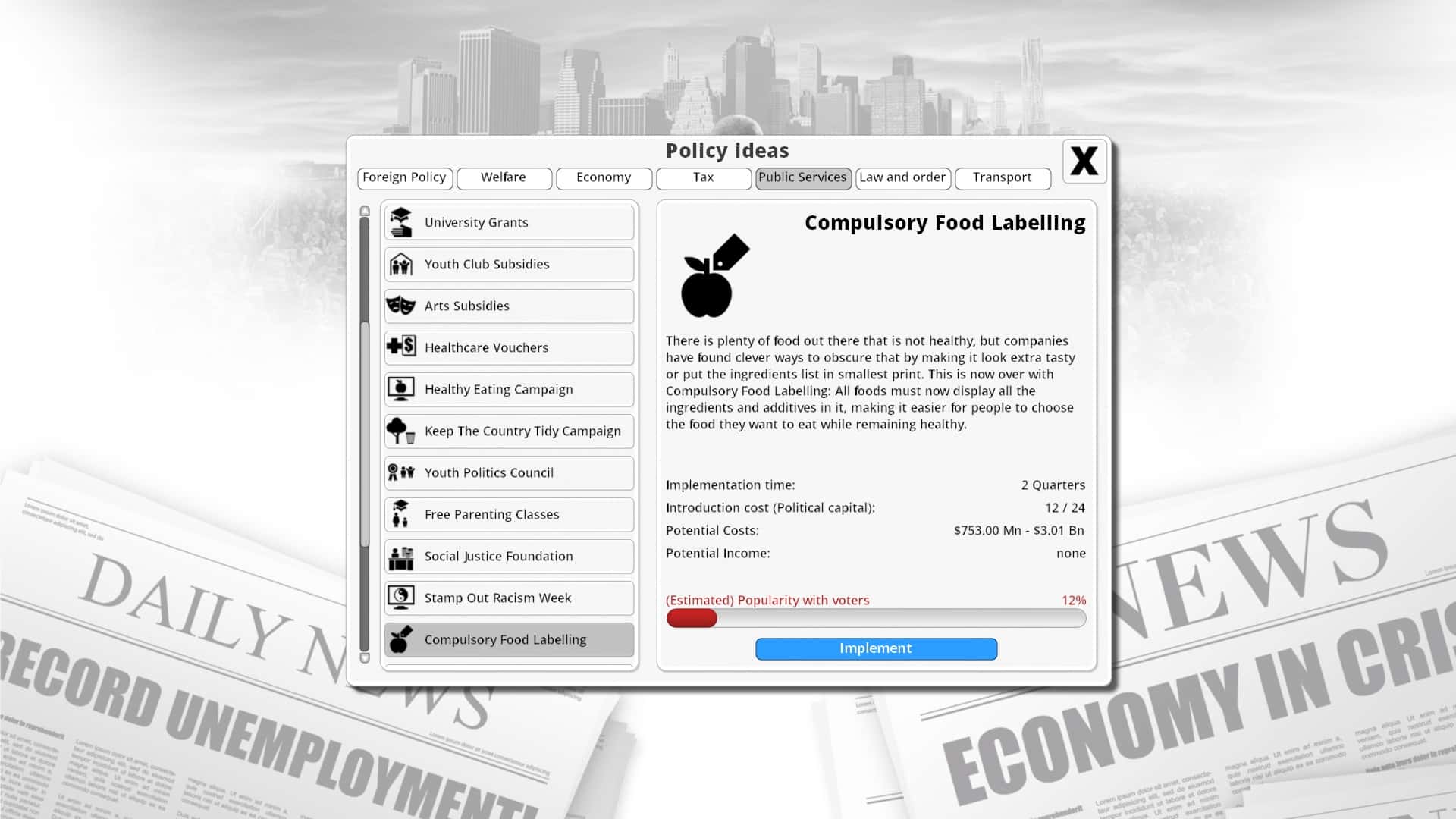 #6. Democracy 3: Social Engineering (GOG) Podle: Positech Games
