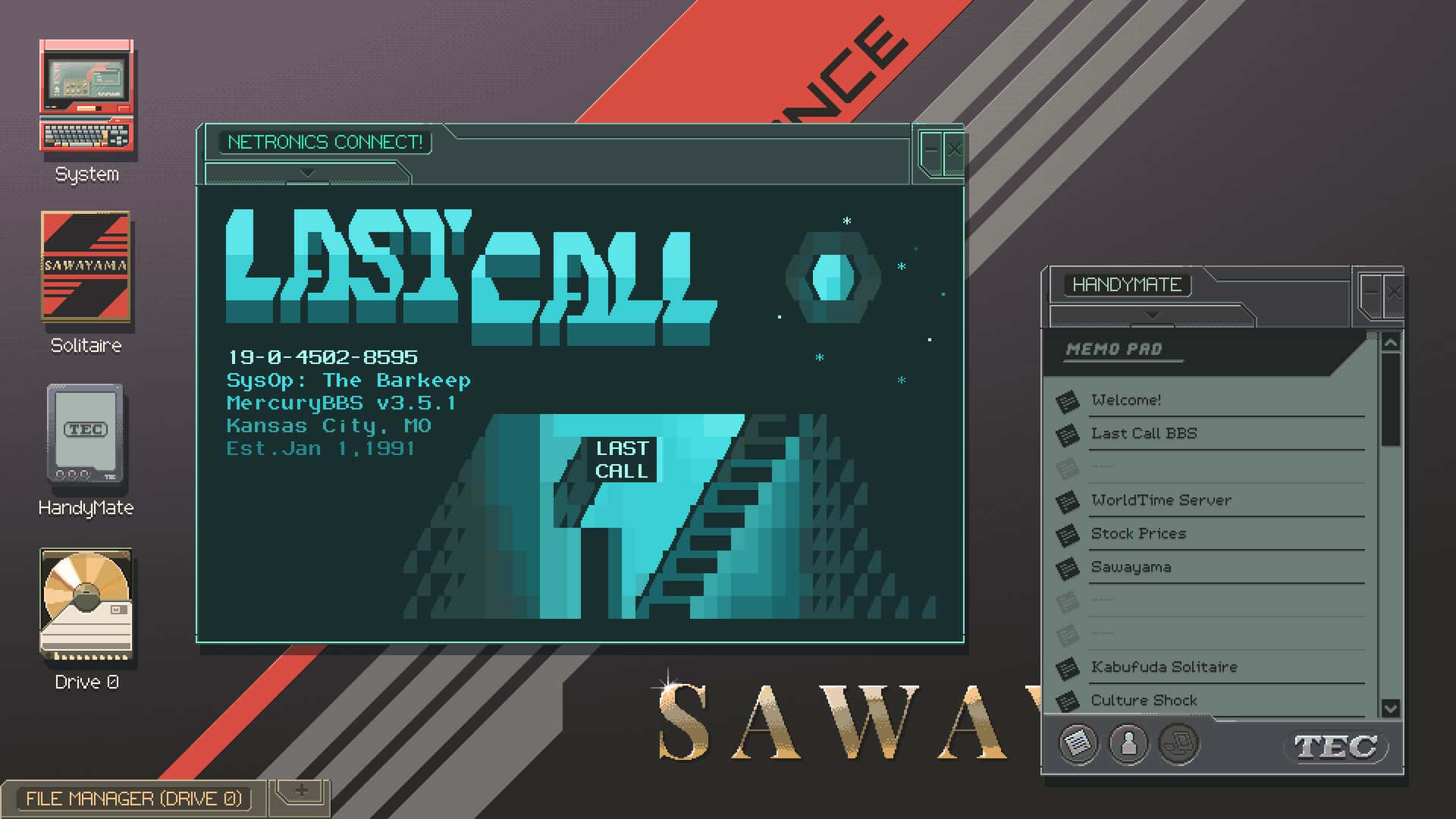 #10. Last Call BBS (GOG) Bởi: Zachtronics