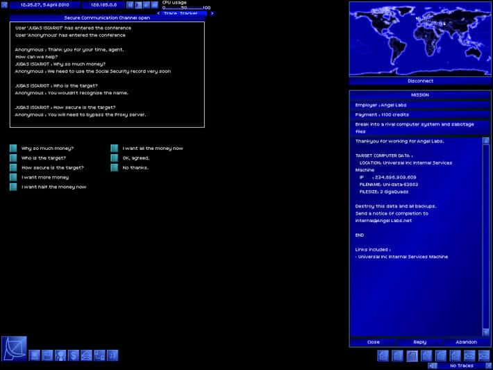 #5. Uplink: Hacker Elite (GOG) Bởi: Introversion Software